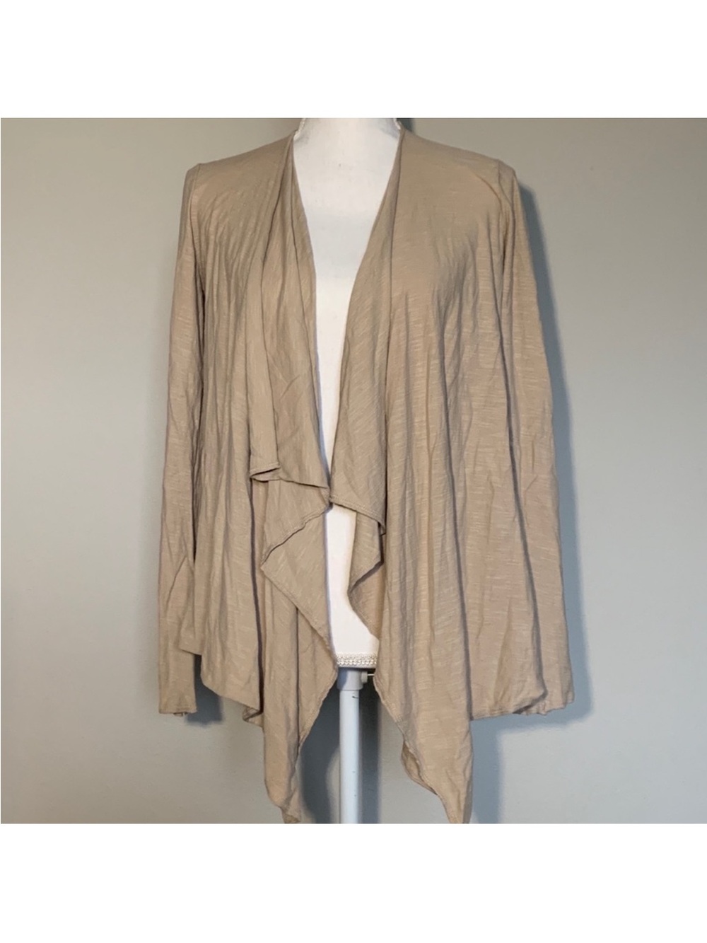 Michael stars revolve biege open front cardigan
